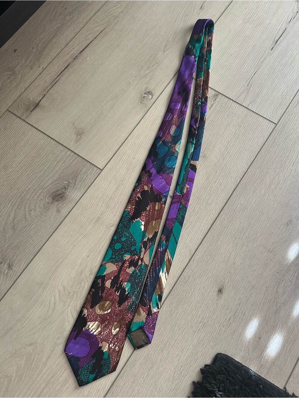 Brioni Roma Italian Silk Abstract Floral Luxury Tie